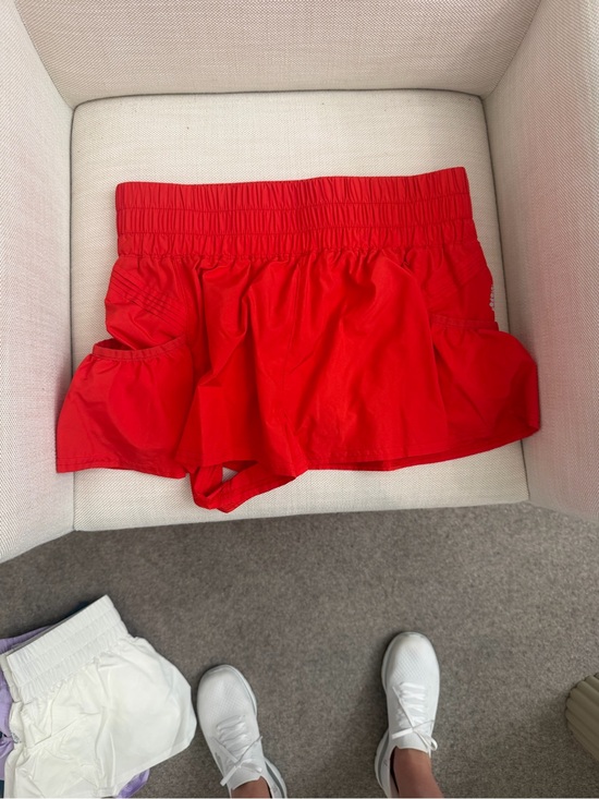 FP Movement by Free People Pants - FP Movement by Free People Red Smocked Waist Athletic Skort